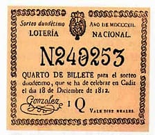 Lotería Navidad 1812