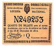 Décimo Lotería Navidad 1812 Lotería Navidad 1812