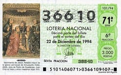 1994 Lotería Navidad Lotería Navidad 1994